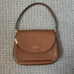 Kate Spade Leila Medium Flap Shoulder Bag Brown